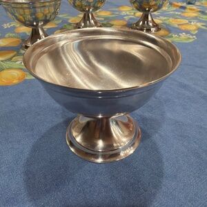 Reed & Barton Silver Soldered Footed Sherbet Bowls Set of 4